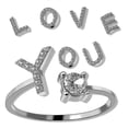 thumbnail image 2 of Anillos de dedo Simplicidad Letras inglesas Anillos Fash, 2 of 5