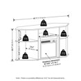 thumbnail image 3 of Pemberly Row Foyer d'Angle à Rangement Ouvert pour Télé, Divertissement, Blanc/noir Uni, 3 of 6
