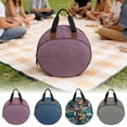 thumbnail image 2 of Embroidery Project Bag, Round Cross Stitch Storage Case, Double Layer Needlework Supplies Organizer for Floss and Tools, Portable Sewing Craft Gift for Mothers Day, 2 of 8
