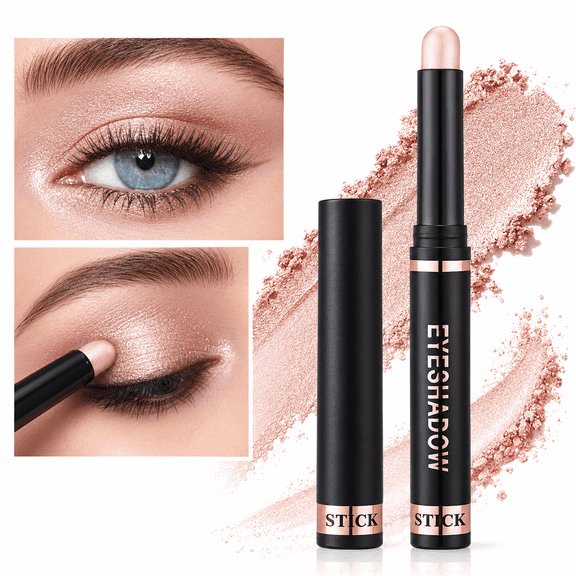 Shimmer Eyeshadow Stick, Pearly Pink Eye Makeup Stick, Soft Shimmer Finish, Easy-Apply Cream Eyeshadow, 0.07 oz / 2 g