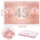 thumbnail image 2 of Telón de fondo para pancarta de feliz cumpleaños número 45, suministros de decoración para fiesta de 45 cumpleaños para mujeres o hombres, oro rosa, 4 x 6 pies, 2 of 5