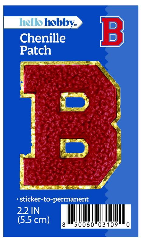 Hello Hobby Chenille B Patch Red