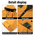 thumbnail image 6 of LEDUNTINO Men's Casual Jackets, Lightweight Thin MultiPocket Jacket Coat, Softshell Hooded Jacket, Outdoor Windbreaker, 6 of 7