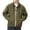 Army Green Zip up Coat for Men_x, variant on JSGEK Solid Color Zip up Turn Down Collared Casual Clothes for Men Loose Vintage Men's Outerwear Jacket Long Sleeve Long Sleeve Gray XXXL