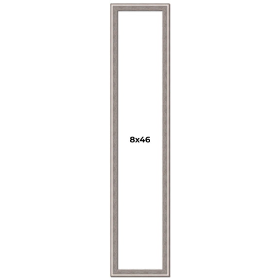 8x46 Frame Grey Real Wood Picture Frame Width 1.25 inches | Interior Frame Depth 0.5 inches | Hans