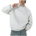 thumbnail image 2 of pstuiky hombres de manga larga, Blusas y sudaderas casuales de manga larga y cuello redondo de color liso para hombre salir tops xxxxl, 2 of 9