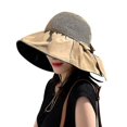 thumbnail image 1 of Sombrero de sol con lazo de verano, protección UV, protector solar, sombrero de pescador, 1 of 2