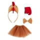 thumbnail image 3 of Conjunto de disfraz de pollo 3D, accesorios para niñas, falda de disfraz de animal para fiesta Marrón, 3 of 9