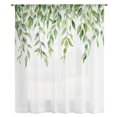 thumbnail image 2 of Green Vines Sheer Curtains 54 Inch Length, Light Filtering Voile Curtain Panel, Spring Botanical Plants Leaves Farmhouse Rod Pocket Drapes Window Treatments for Living Room Bedroom 52"x54", 2 of 9