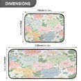 thumbnail image 4 of Kitchen Rug Set 2 Pieces Non Slip Kitchen Mat for Kitchen Home Floor Sink 47"x19"+27"x19" Pastel-colored Cats and Flowers, 4 of 7