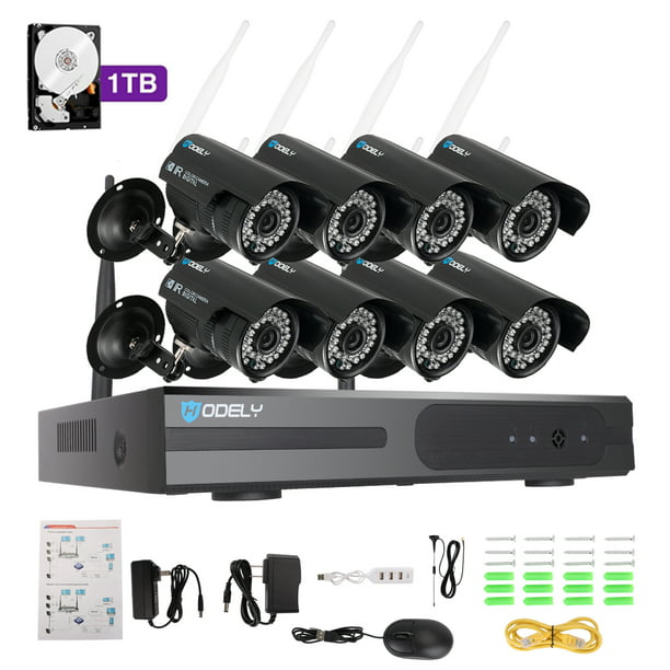 8pcs Wireless Security Cameras Night Owl, 1080P Network 