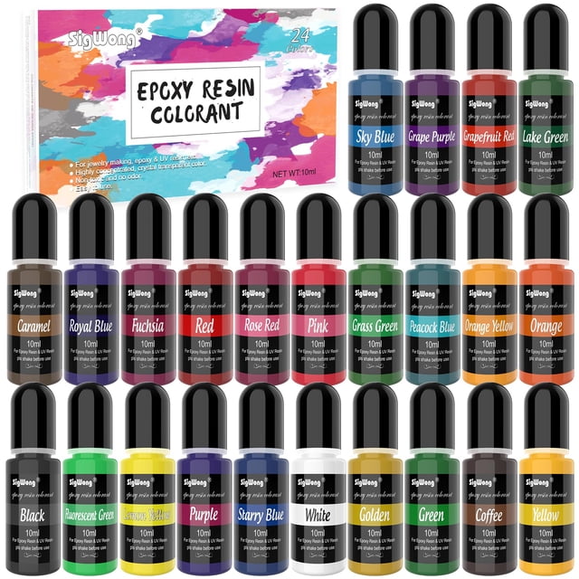 Pigmento Líquido para Resina Epoxi SigWong 24 Colores 10ml