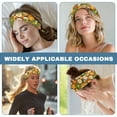 thumbnail image 6 of Jiueut Hippie Flower Nurse Button Headband Nurse Headbands with Buttons for Women 2 Piece Stretchy Headband for Running Cycling Football Basketball Yoga Workout Nurse Headbands, 6 of 7
