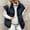 111#Black, variant on Fashion Women's Solid Zipper Sleeveless Lapel Jacket Coat Sweater Bubble Jacket Long Sleeve Coats