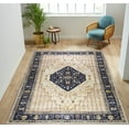 thumbnail image 3 of Gloria - Washable Area Rug Low Profile Medallion Washable Runners Anti Slip Backing Rugs for Living Room Light Weight Foldable Carpet, 3 of 10