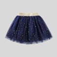 thumbnail image 6 of Zwiiyzr 2025 Toddler Baby Girl Cute Party Dance Dressy Girls Princess Dresses Solid Color Net Yarn Sequins Stars Tulle Baby Clothes Navy 2-3 Years, 6 of 6