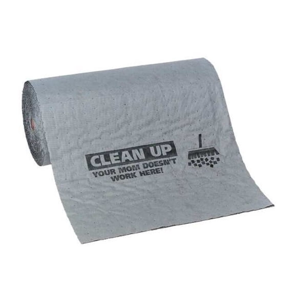 Sorbent Roll, 13 gal, 24 in x 75 ft, Universal, Gray, Polypropylene