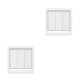 thumbnail image 2 of Naiovety Interruptor de botón, ligero, inalámbrico, Control de voz, tres bandas, interruptores de luz, dispositivo de iluminación para sala de Tipo de llave de tres vías 2piezas Naiovety CBP496672, 2 of 6