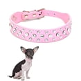 thumbnail image 7 of GASTROPOD Rhinestone Dog Collar, Bling Rhinestone PU Leather Crystal Diamond Pet Dog Cat Puppy Collar S M L XL, 7 of 7