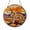Acrylic 3.5 Inch, variant on Wild Wolf Stained Glass Suncatcher Window Hanging Decor, Round Wolf and Sunset Over Mountains Glass Art Panel, Decorative Desert Scene Window Ornament for Living Room