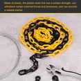 thumbnail image 3 of Plastic Chain Links, 1.4-Inch 10 Foot Barrier Chain with S-hooks, Black/Yellow, 3 of 7