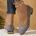 thumbnail image 5 of Flat Shoes for Women Slip On Comfortable Walking Ballerina Shoes Casual Shoes For Work Dating And Leisure Comfortable On Design With Closed Toe And Block Heel, 5 of 8