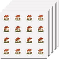 128 Pcs Red Mushroom Stickers Cartoon Sticker Waterproof Self-Adhesive Bulk Planner Paster Decors Vintage Decal for DIY Scrapbooking Invitation Card Envelope Water Bottle Luggage 2.5x2.5cm DIY