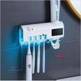 thumbnail image 4 of Portacepillos de dientes con esterilizador UV, dispensador automático de pasta de dientes y exprimidores, 4 of 5