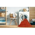 thumbnail image 2 of Ahgly Company Machine Washable Indoor Round Contemporary Neon Red Area Rugs, 8' Round, 2 of 7