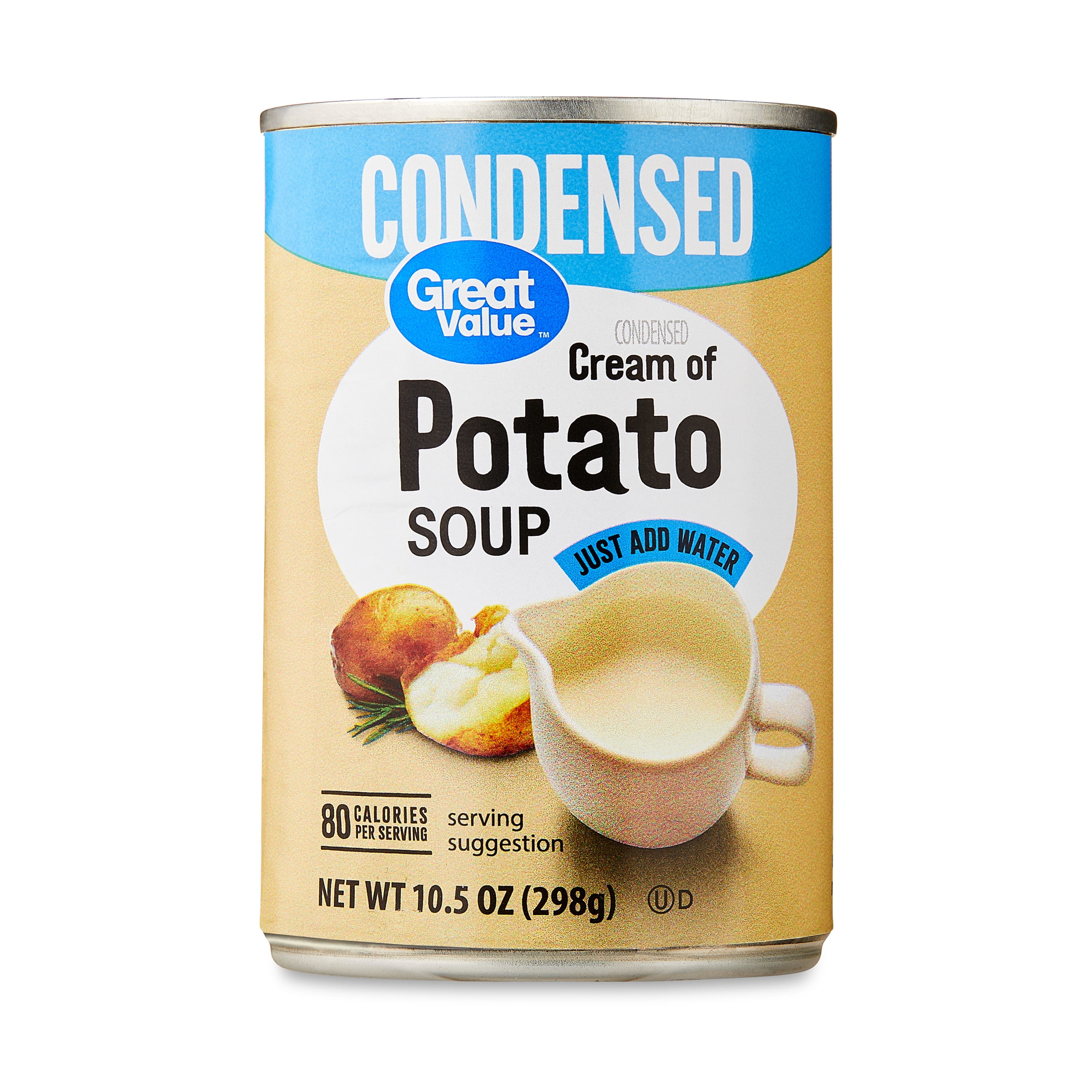 (4 pack) Great Value Cream of Potato Condensed Soup, 10.5 oz