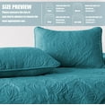 thumbnail image 4 of Exclusivo Mezcla King Quilt Bedding Set, Lightweight Vintage King Size Quilts with Pillow Shams, Soft Bedspreads Coverlets for All Seasons (104"x96", Teal), 4 of 8
