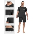 thumbnail image 3 of Airmenty Men's Pajama Set Short Sleeve Sleepwear Crew Neck 2-Piece Pajama Loungewear with Pocket Pajamas For Men, 3 of 6