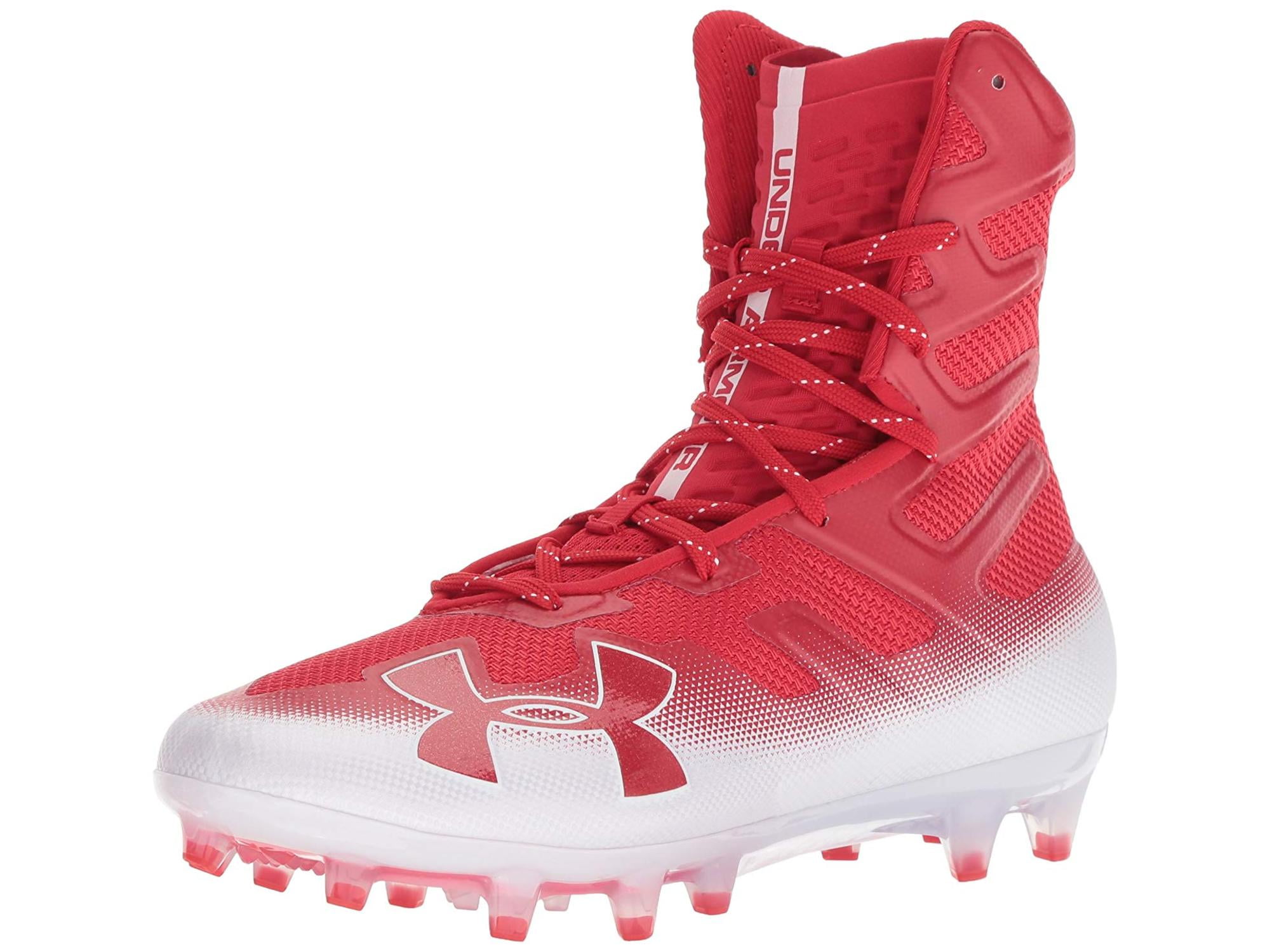 Under Armour Highlight Mid Football Cleats Red White 3000177 Men’s Size 10.5 