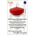 thumbnail image 5 of Hyoola 3 inch Round Unscented Red European Made Floating Candles, Paraffin Wax with Cotton Wicks, 24-Pack, 5 of 6