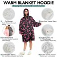 thumbnail image 5 of Wearable Oversized Blanket,Breast Cancer Wearable Blanket Hoodie for Adults,Cozy Hooded Blankets with Super Pockets,Super Warm Fuzzy Pullover for Women & Men, 5 of 6