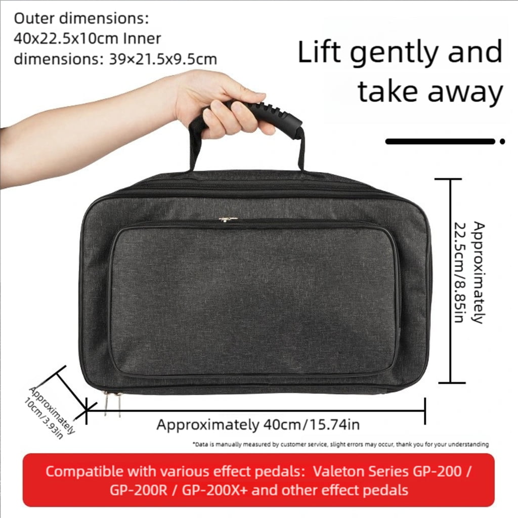 Zeiwohndc Effects Pedal Travel Bag Designed for Musicians with Reinforced Construction
