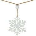 thumbnail image 6 of Northlight Snowflake and Frosted Mini Wreaths Christmas Garland with Wooden Beads - 4.75', 6 of 6