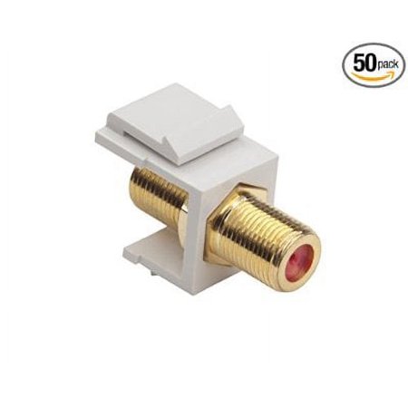 UPC: 0849160007470 | Platinum Tools 780WH-50 Keystone Jack  F 3GHz  50 Piece/Installer Pack  White