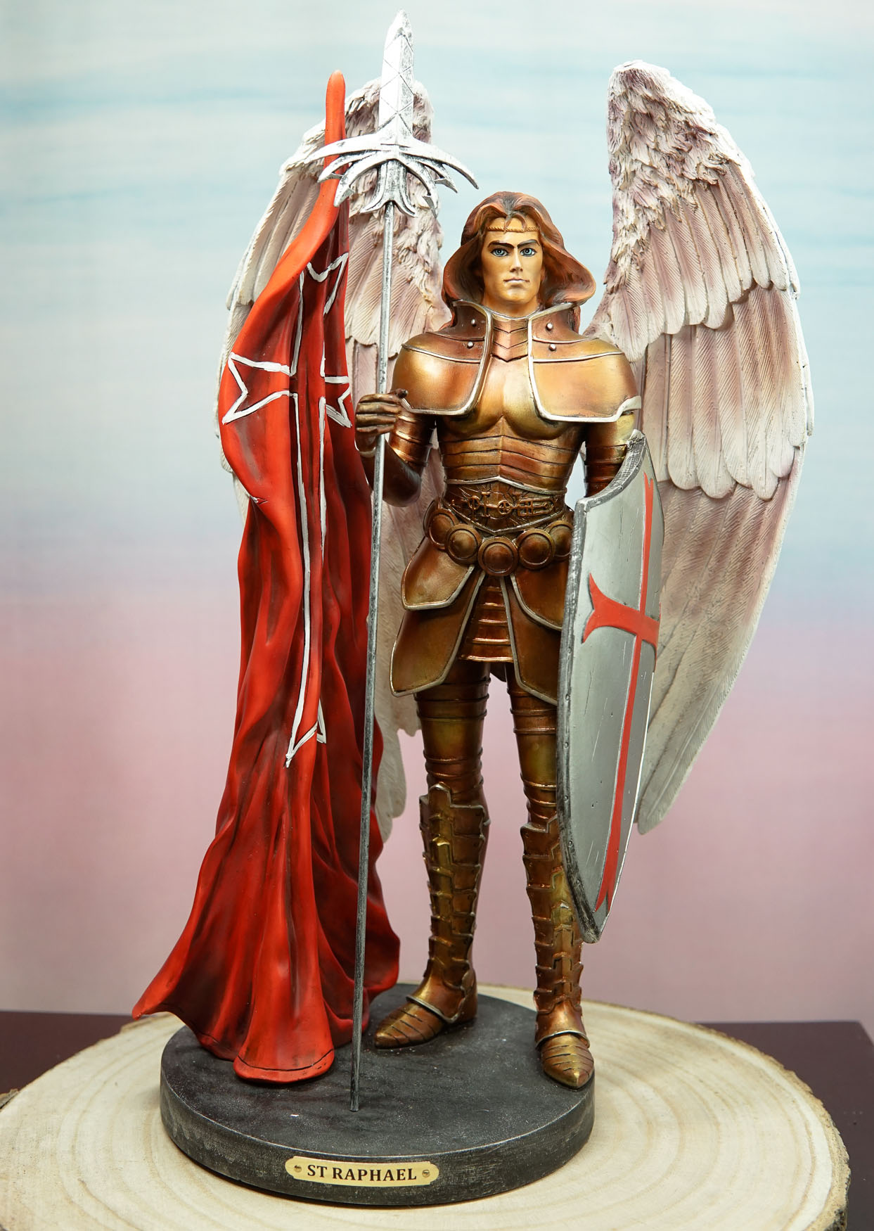 Ebros Large Archangel Saint Raphael With Spear And Faith Shield Statue - image 1 of 7
