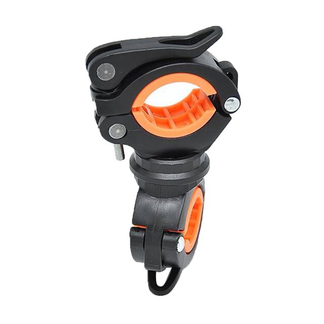 Bicycle Light Clip, 360掳 Rotation Bike Flashlight Mount Holder, ABS Handlebar Clamp with Rubber Gasket for Riding, Cycling