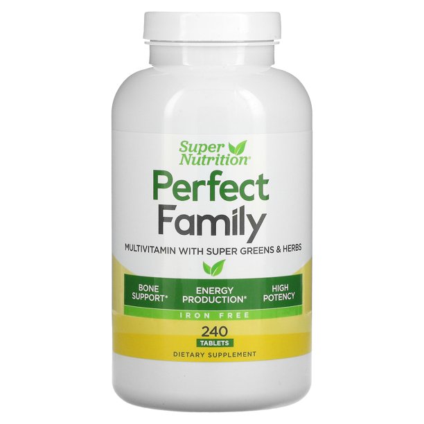 Perfect Family Multivitamin by Super Nutrition, High Potency Vitamin & Mineral Blend with Super