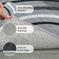 thumbnail image 7 of Modern Washable Area Rug 5x7 Contemporary Geometric Circles Carpet with Non-Slip Backing for Living Room, Low Pile Indoor Floor Mat for Bedroom Dining Room, Gray, 7 of 7