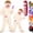 Off-white, variant on Zydvens Big Mouth Monster Adult Onesie with Large Comb Prop - Big Mouth Puppet Cosplay Soft Plush Loungewear Pajamas - Oversized Fleece Sleepwear Costume Jumpsuit for Parent & Little One