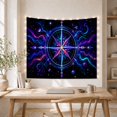 thumbnail image 5 of Celestial Compass Starburst in a Cosmic Nebula, Mystical Psychedelic Style for Space Lovers, Celestial Wall Art, Housewarming Gift, Tapestry Wall Hanging for Bedroom and Dorm, 5 of 7
