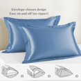 thumbnail image 3 of Lyocell Duvet Cover Set, Eucalyptus Cooling Lightweight Silk Comforter Cover, 3 of 8