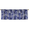 thumbnail image 2 of Paisley Vintage Kitchen Window Valance Curtain Blue 54x18inch Short Half Bathroom Curtain Cornice Valance Farmhouse Gift Holiday Curtain Topper with Rod Pocket, 2 of 6