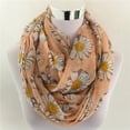 thumbnail image 3 of Nuevas bufandas de crisantemo para mujer, bufanda infinita de viscosa, hijab, bufanda de margaritas, bufanda larga con flores de trompeta, gran oferta, pañuelo floral, 3 of 4