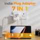 thumbnail image 2 of Adaptador de viaje TESSAN tipo D de EE. UU. a la India, paquete de 2 con puertos USB, 2 of 7