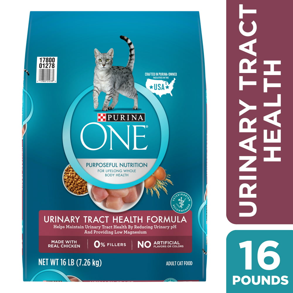 Purina ONE High Protein Dry Cat Food, Urinary Tract Health Formula, 16