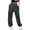 Dark Gray, variant on CPNG Girls Casual Baggy Cargo Pants Straight Wide Leg Cargo Pants Loose Elastic Waist Fashion Drawstring Cargo Trousers(Light Violet,11-12 Years)